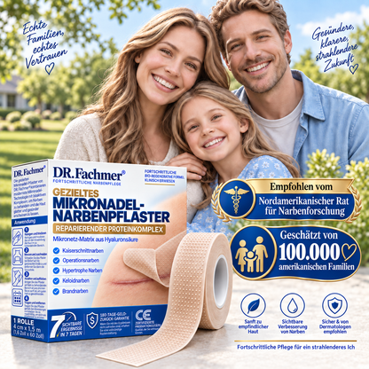 Dr.Fachmer® 🏆 Bio-Regeneratives Mikronadel-Narbenpflaster – Reparaturprotein-Silikonpflege für Kaiserschnitt- & postoperative Narben