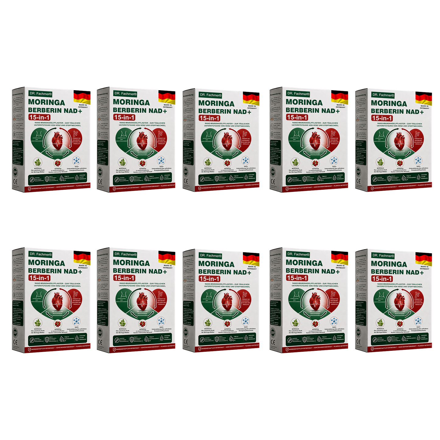🇩🇪Offizieller Shop | 🏆 DR.Fachmer® Moringa Berberinex NAD+ 10-in-1 Nano-Mikronadel-Patch (Nur einmal täglich, sichtbare Veränderungen in 7 Tagen) ✅ Für Übergewicht, lockere Haut, Diabetes, Schlafapnoe, Gelenkprobleme und mehr