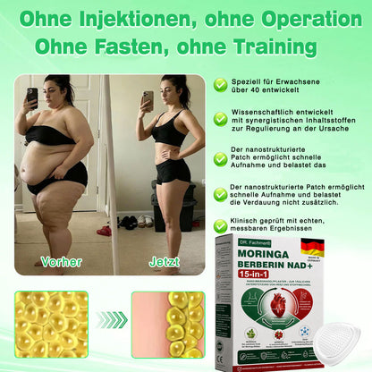 🇩🇪Offizieller Shop | 🏆 DR.Fachmer® Moringa Berberinex NAD+ 10-in-1 Nano-Mikronadel-Patch (Nur einmal täglich, sichtbare Veränderungen in 7 Tagen) ✅ Für Übergewicht, lockere Haut, Diabetes, Schlafapnoe, Gelenkprobleme und mehr
