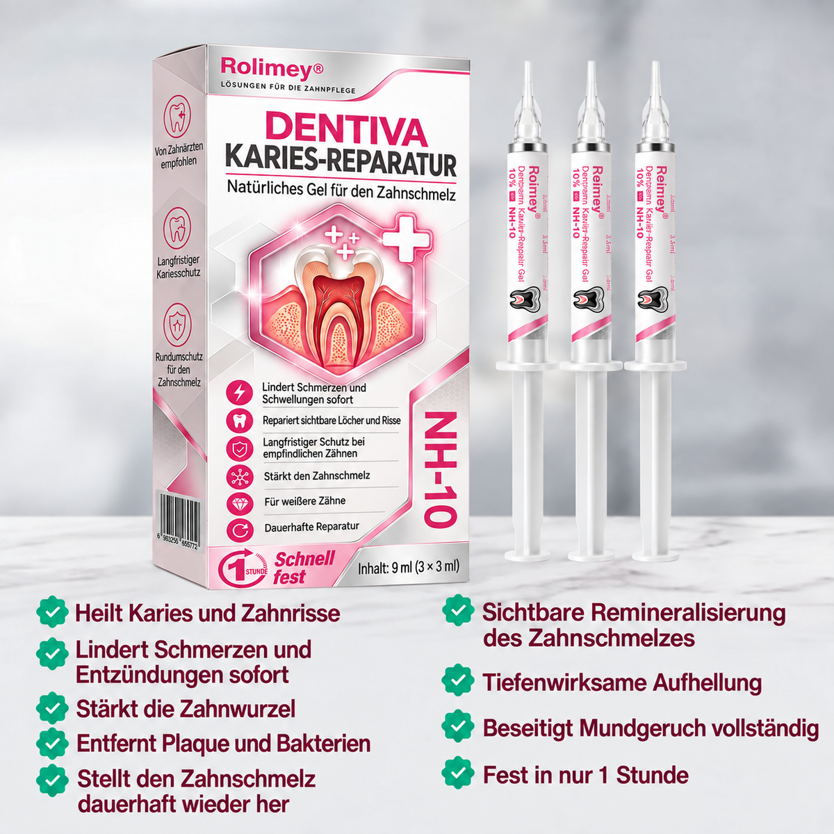 🤍 Rolimey® DenPerm – Natürliches Zahnschmelz-Füllgel zur Kariessanierung