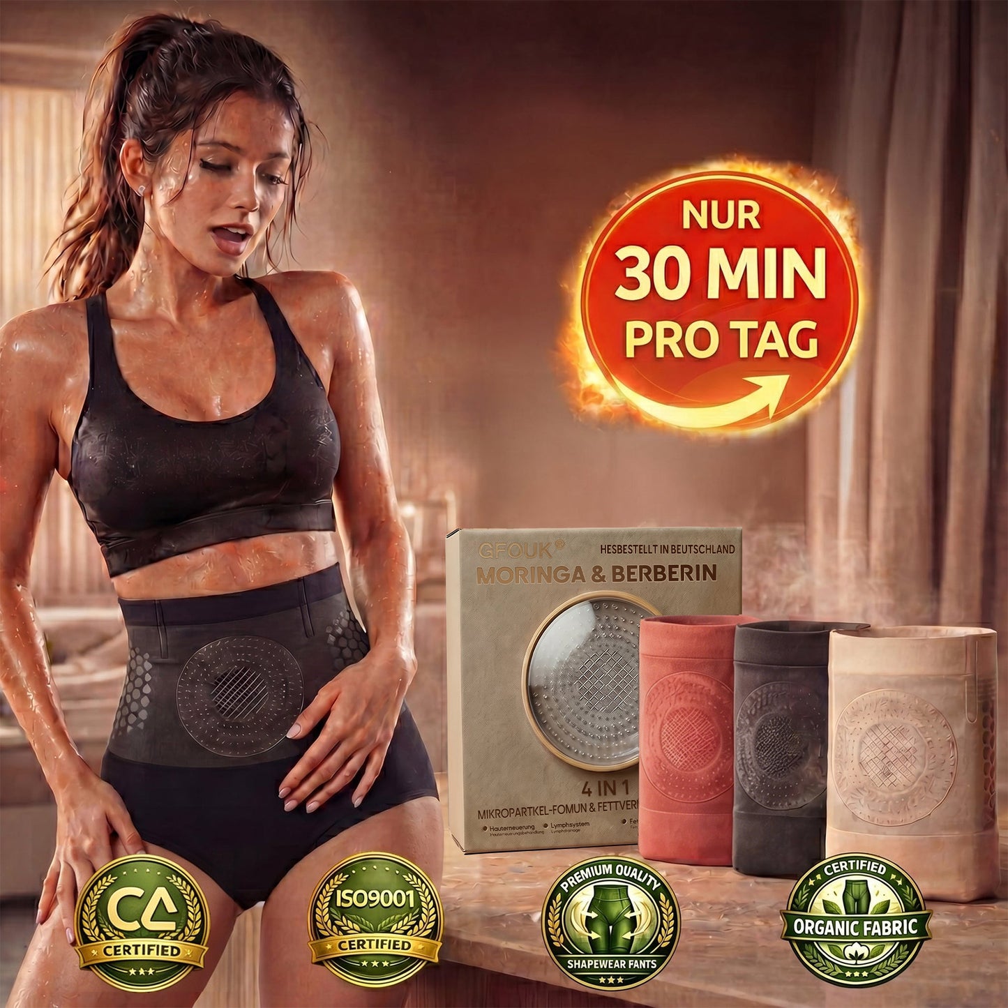 👙 Offizieller Brand Store | 🍑🍑 GFOUK® 2026 Moringa & Berberin 4-in-1 Mikropartikel-Sculpting- & Fettverbrennungs-Shorts