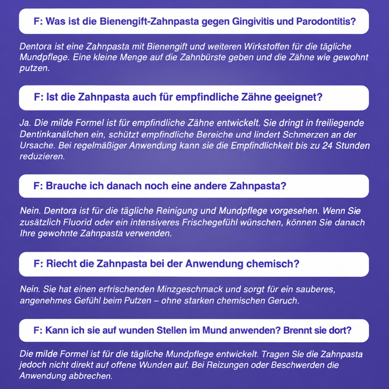 Rolimey® VioCore Zahnpasta zur Behandlung von Zahnfleischentzündungen und Parodontitis mit Bienengift