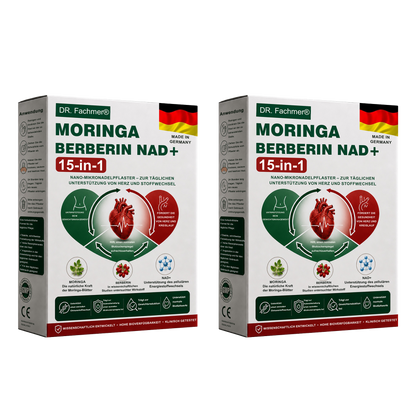 🇩🇪Offizieller Shop | 🏆 DR.Fachmer® Moringa Berberinex NAD+ 10-in-1 Nano-Mikronadel-Patch (Nur einmal täglich, sichtbare Veränderungen in 7 Tagen) ✅ Für Übergewicht, lockere Haut, Diabetes, Schlafapnoe, Gelenkprobleme und mehr