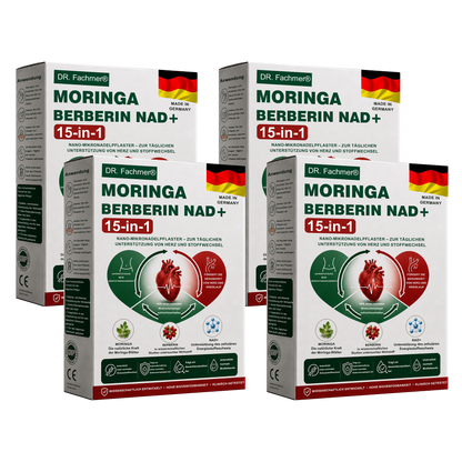 🇩🇪Offizieller Shop | 🏆 DR.Fachmer® Moringa Berberinex NAD+ 10-in-1 Nano-Mikronadel-Patch (Nur einmal täglich, sichtbare Veränderungen in 7 Tagen) ✅ Für Übergewicht, lockere Haut, Diabetes, Schlafapnoe, Gelenkprobleme und mehr