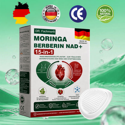 🇩🇪Offizieller Shop | 🏆 DR.Fachmer® Moringa Berberinex NAD+ 10-in-1 Nano-Mikronadel-Patch (Nur einmal täglich, sichtbare Veränderungen in 7 Tagen) ✅ Für Übergewicht, lockere Haut, Diabetes, Schlafapnoe, Gelenkprobleme und mehr