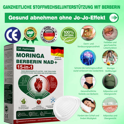 🇩🇪Offizieller Shop | 🏆 DR.Fachmer® Moringa Berberinex NAD+ 10-in-1 Nano-Mikronadel-Patch (Nur einmal täglich, sichtbare Veränderungen in 7 Tagen) ✅ Für Übergewicht, lockere Haut, Diabetes, Schlafapnoe, Gelenkprobleme und mehr